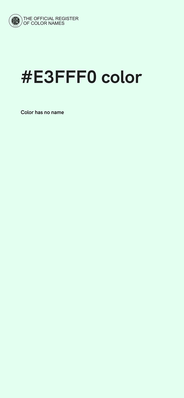 #E3FFF0 color image