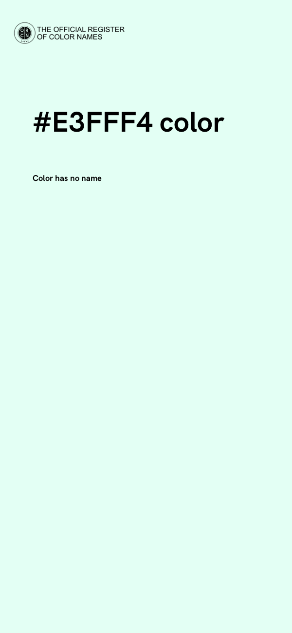 #E3FFF4 color image