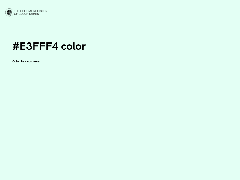 #E3FFF4 color image