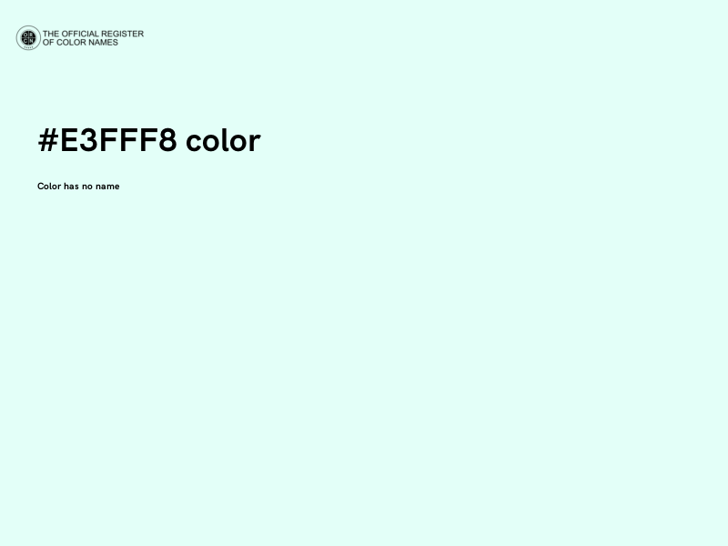 #E3FFF8 color image