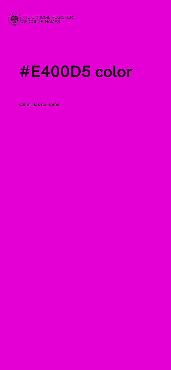 #E400D5 color image