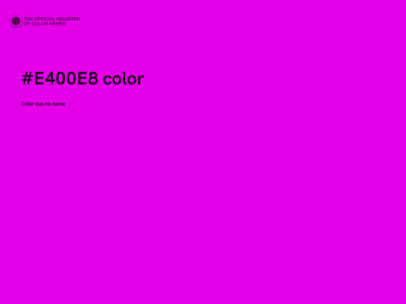 #E400E8 color image