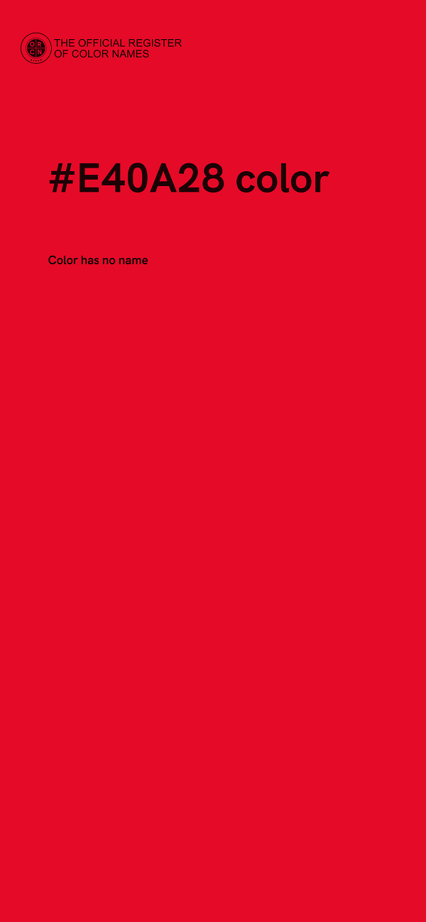 #E40A28 color image