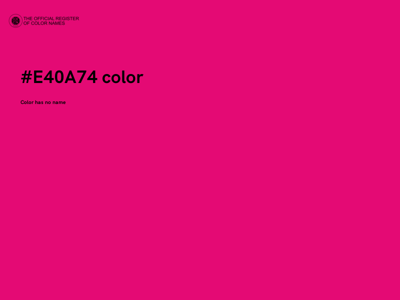 #E40A74 color image