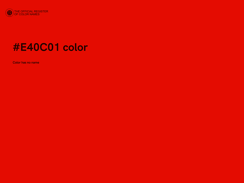 #E40C01 color image