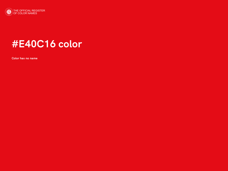 #E40C16 color image