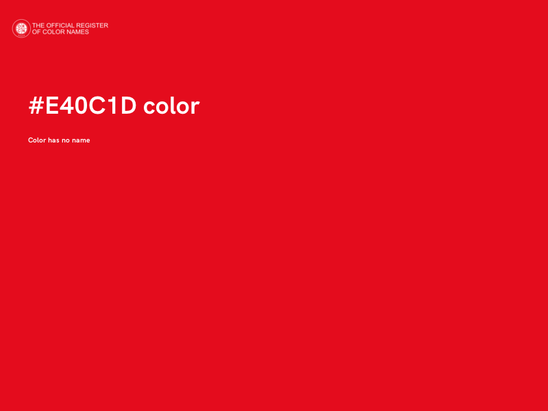#E40C1D color image