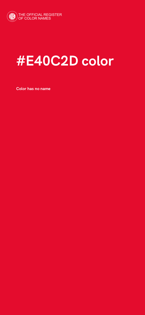 #E40C2D color image