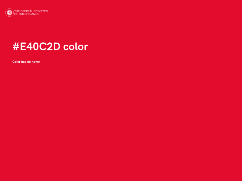 #E40C2D color image