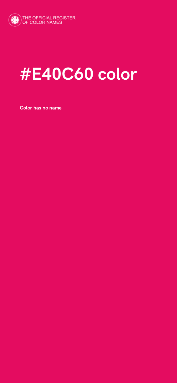 #E40C60 color image