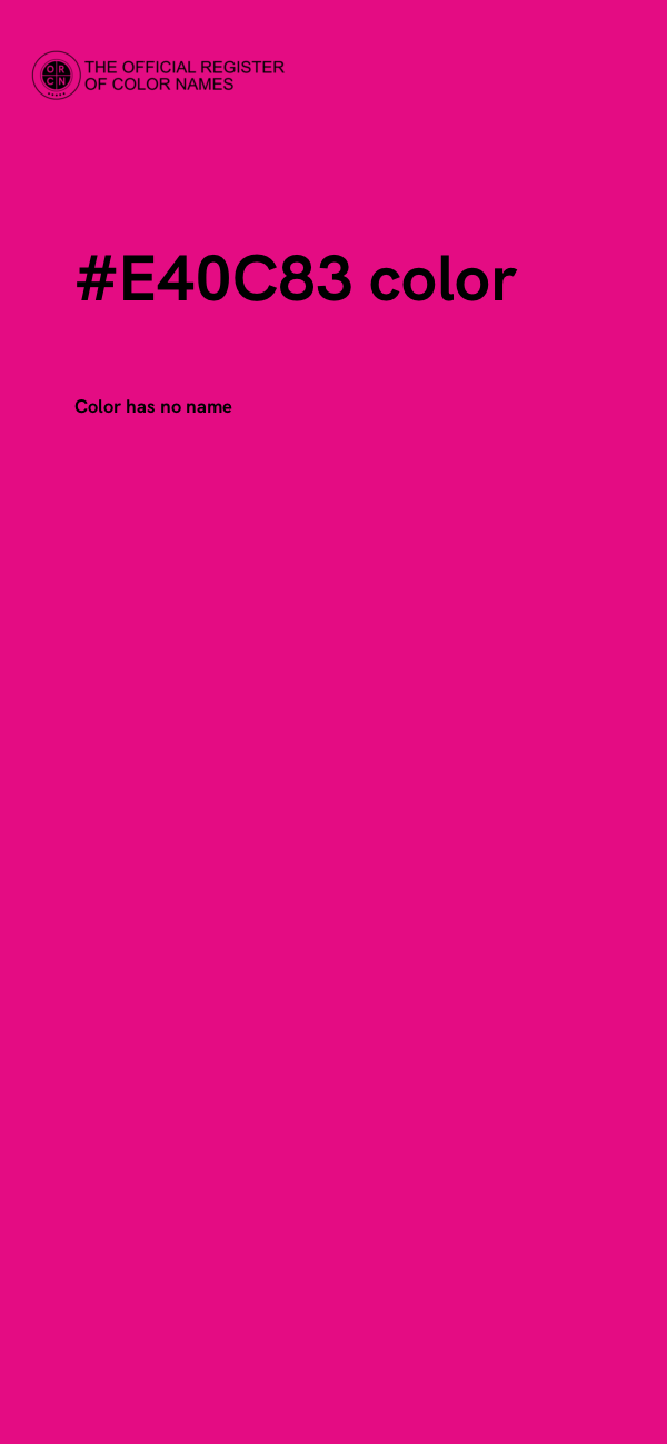 #E40C83 color image