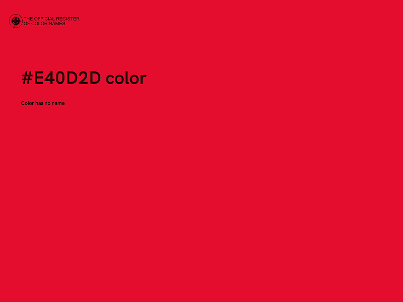 #E40D2D color image