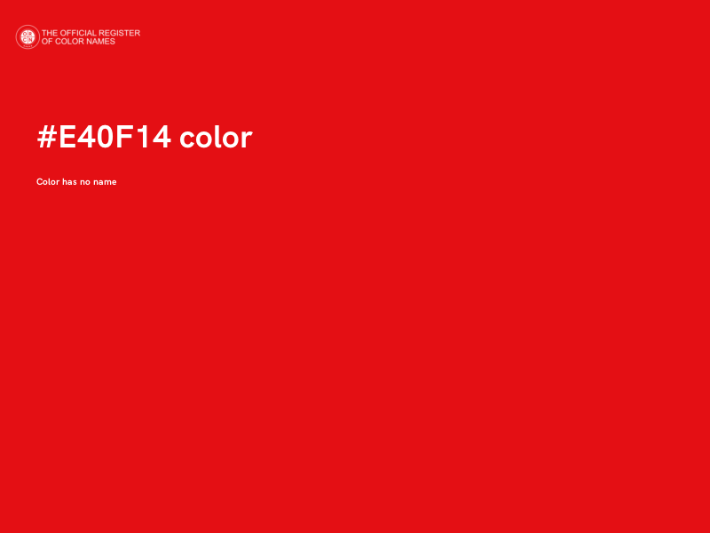 #E40F14 color image
