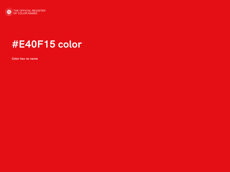 #E40F15 color image