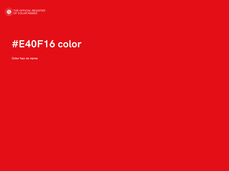 #E40F16 color image