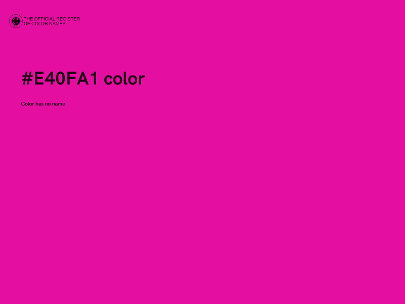 #E40FA1 color image