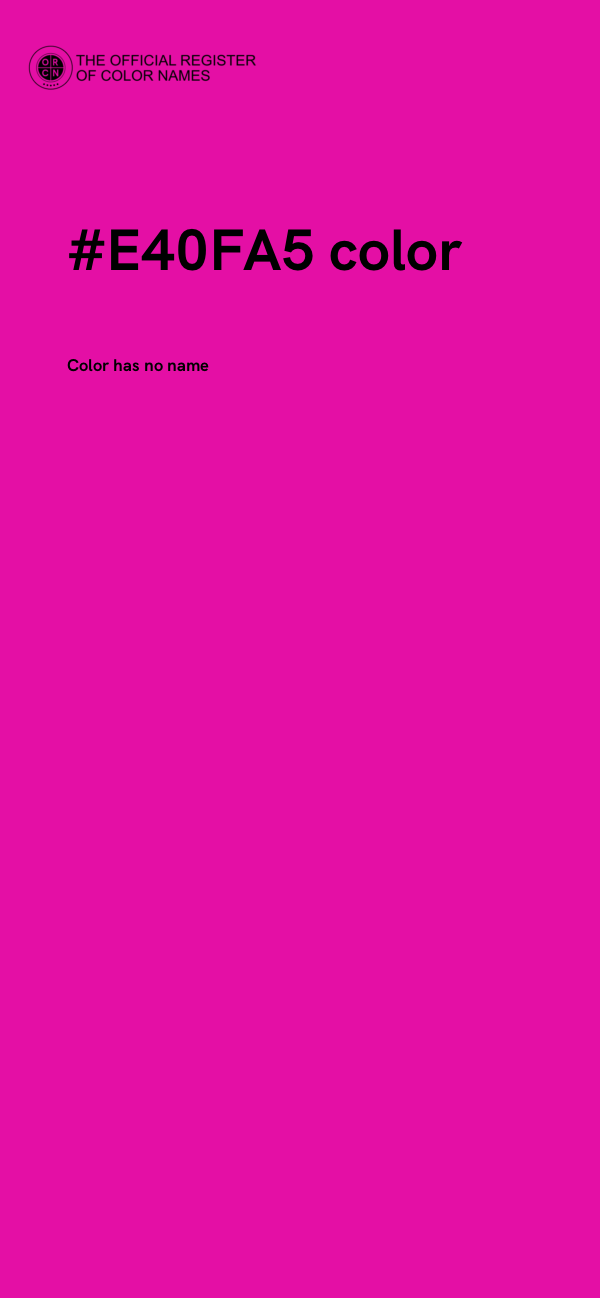 #E40FA5 color image