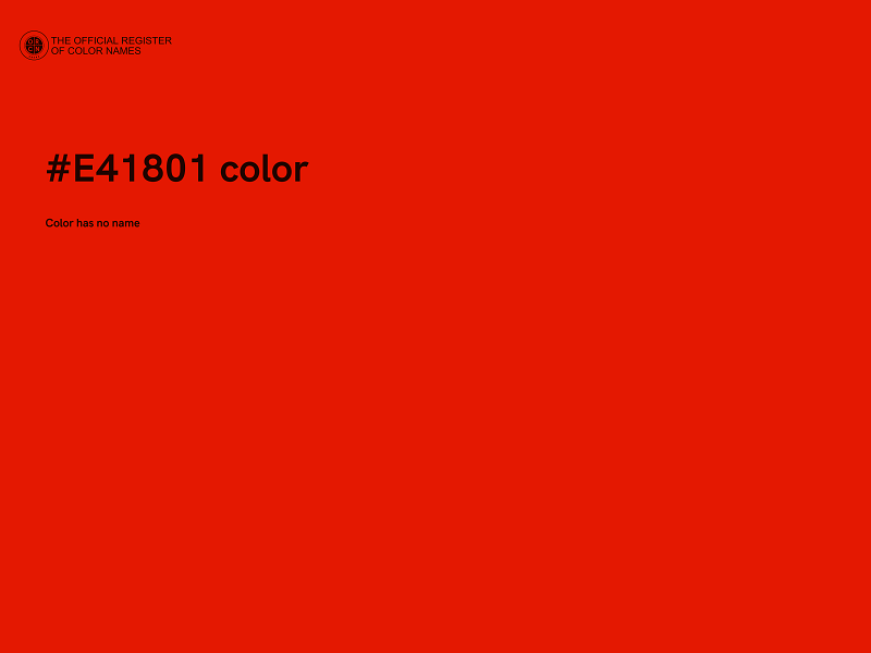 #E41801 color image