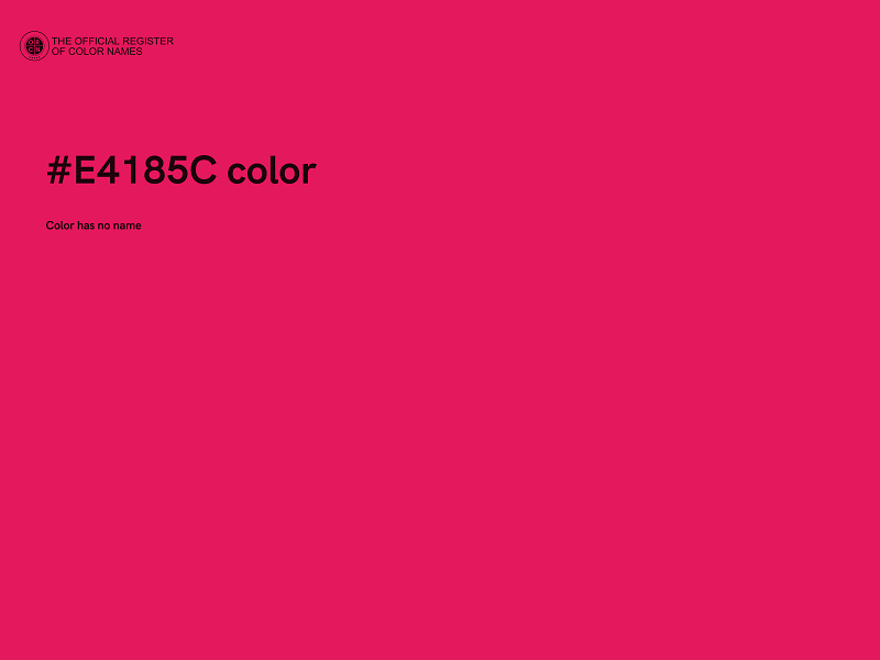 #E4185C color image