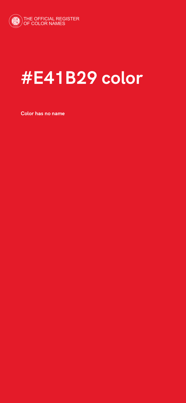 #E41B29 color image