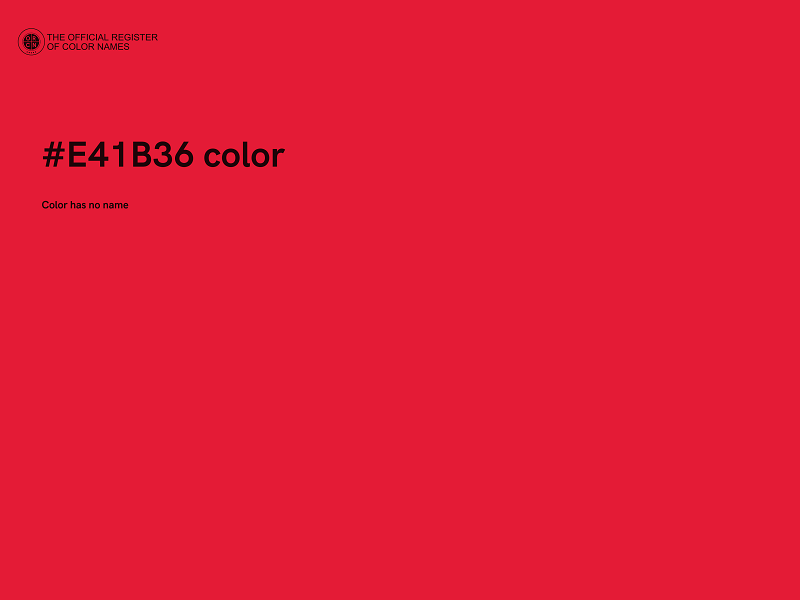 #E41B36 color image