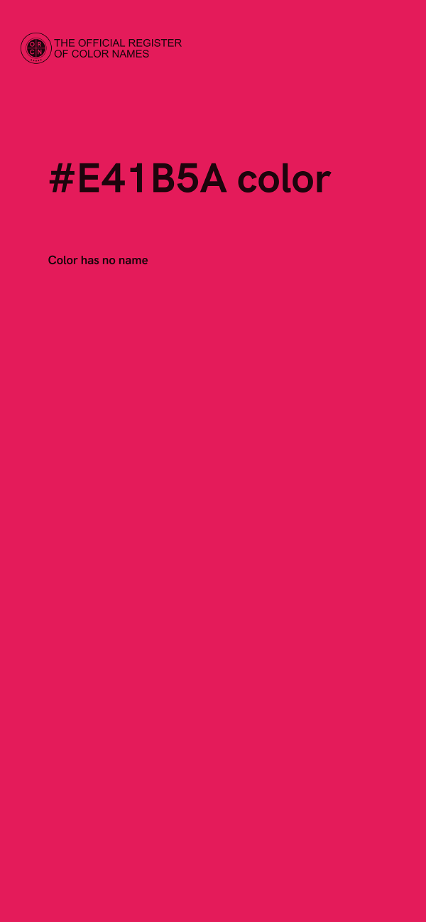 #E41B5A color image
