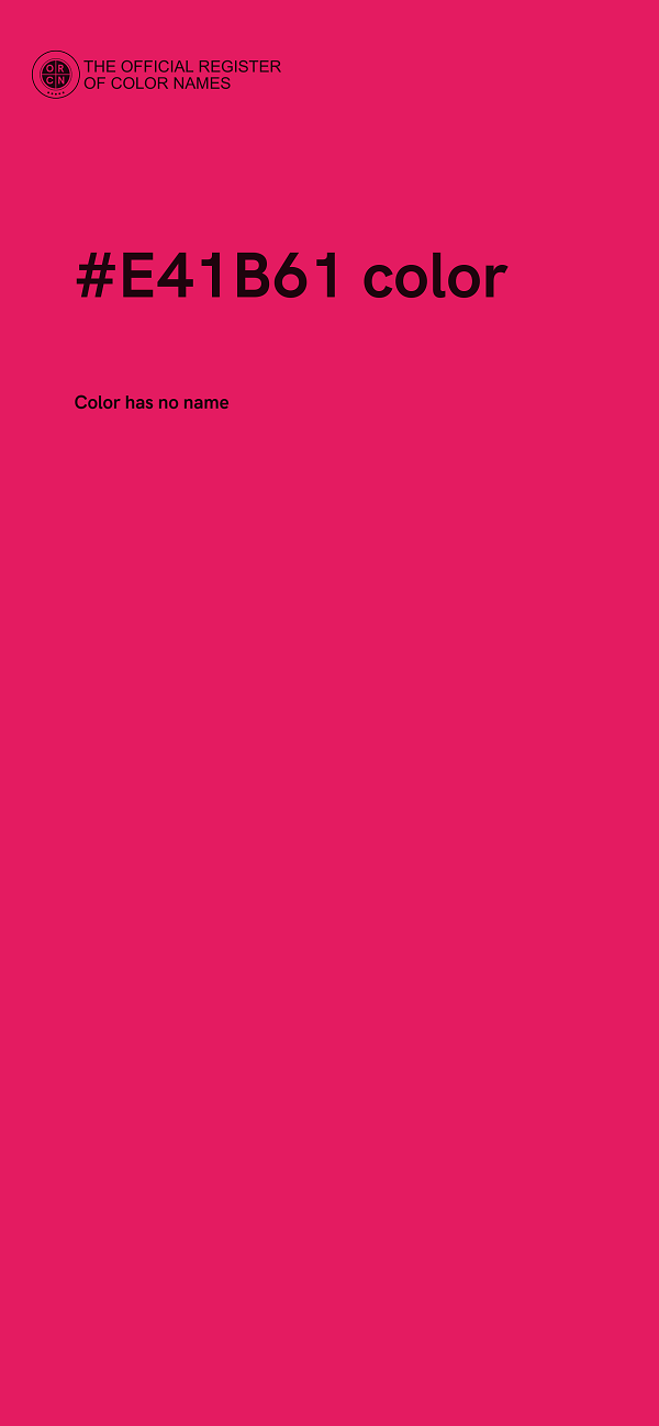 #E41B61 color image