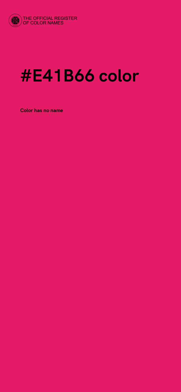 #E41B66 color image