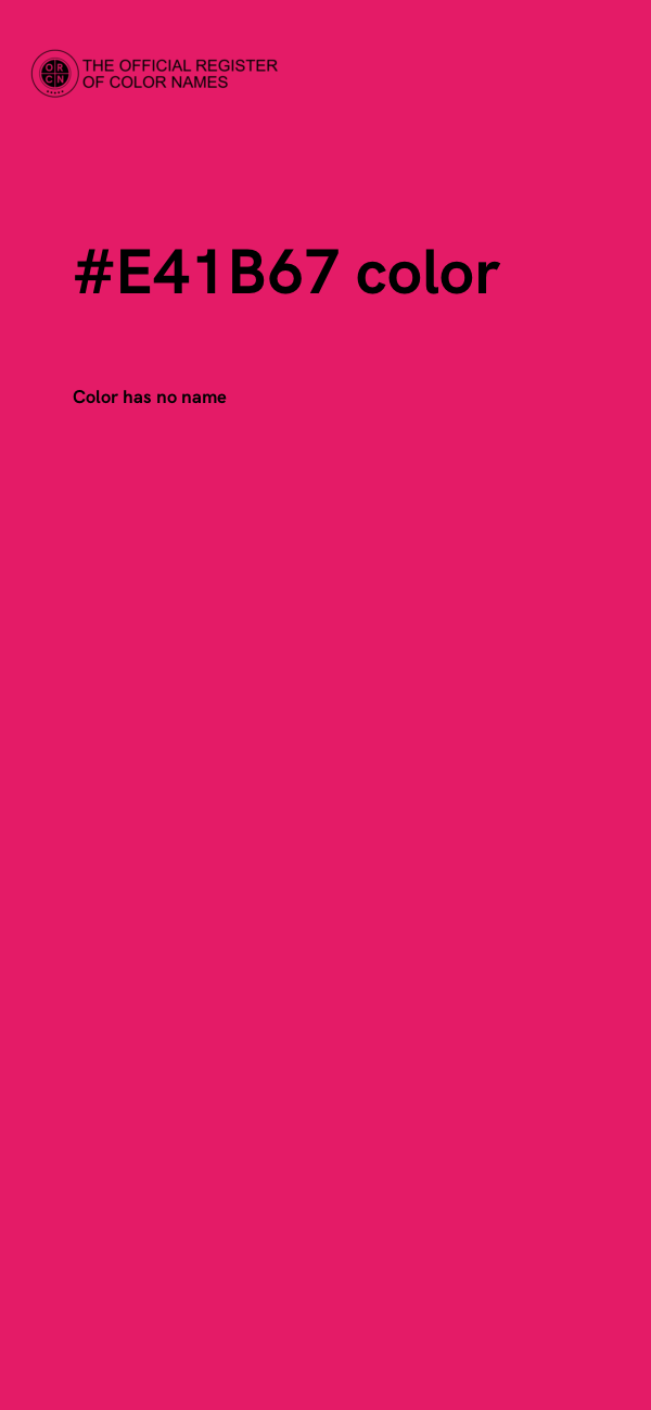 #E41B67 color image