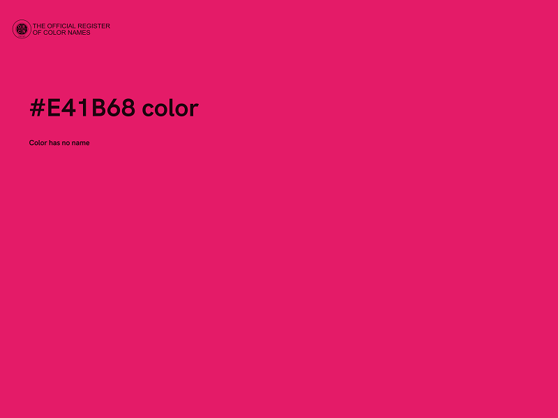 #E41B68 color image