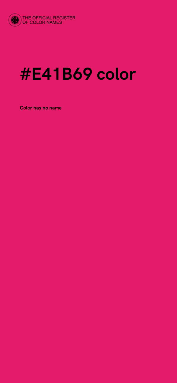 #E41B69 color image