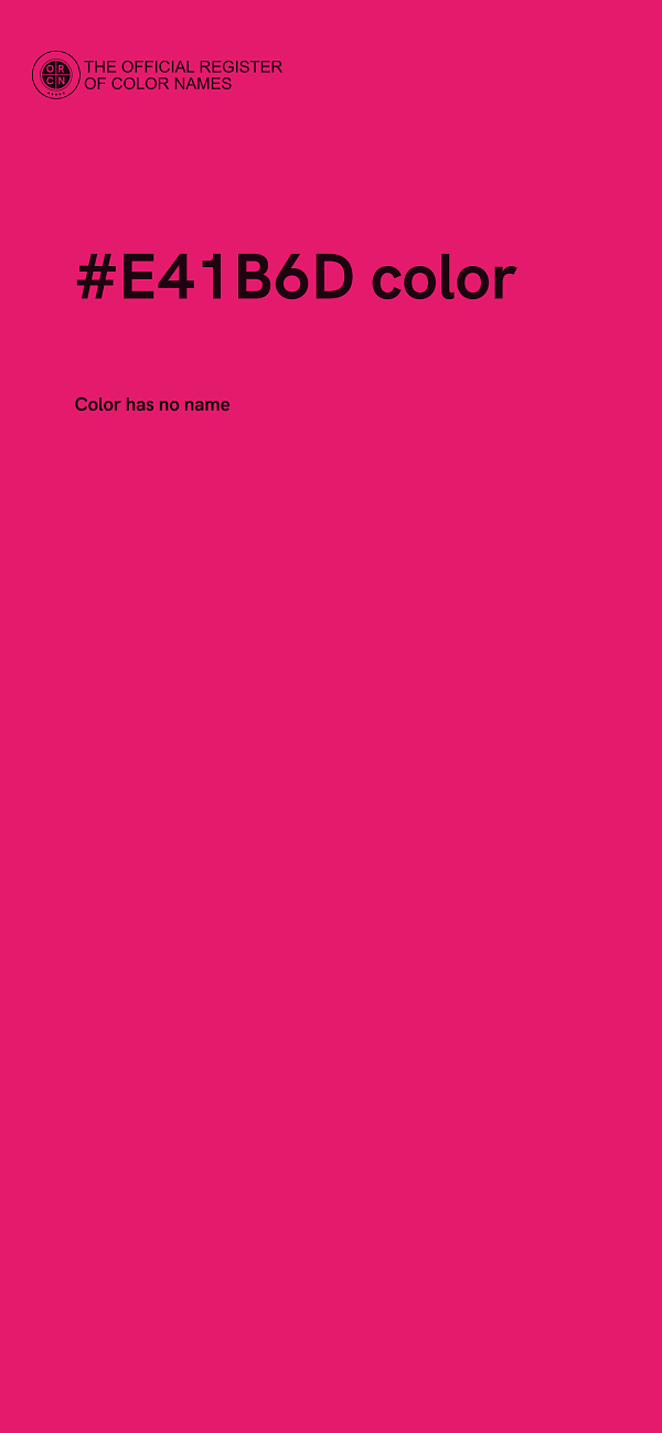 #E41B6D color image