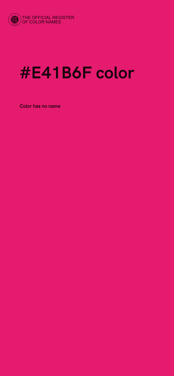 #E41B6F color image