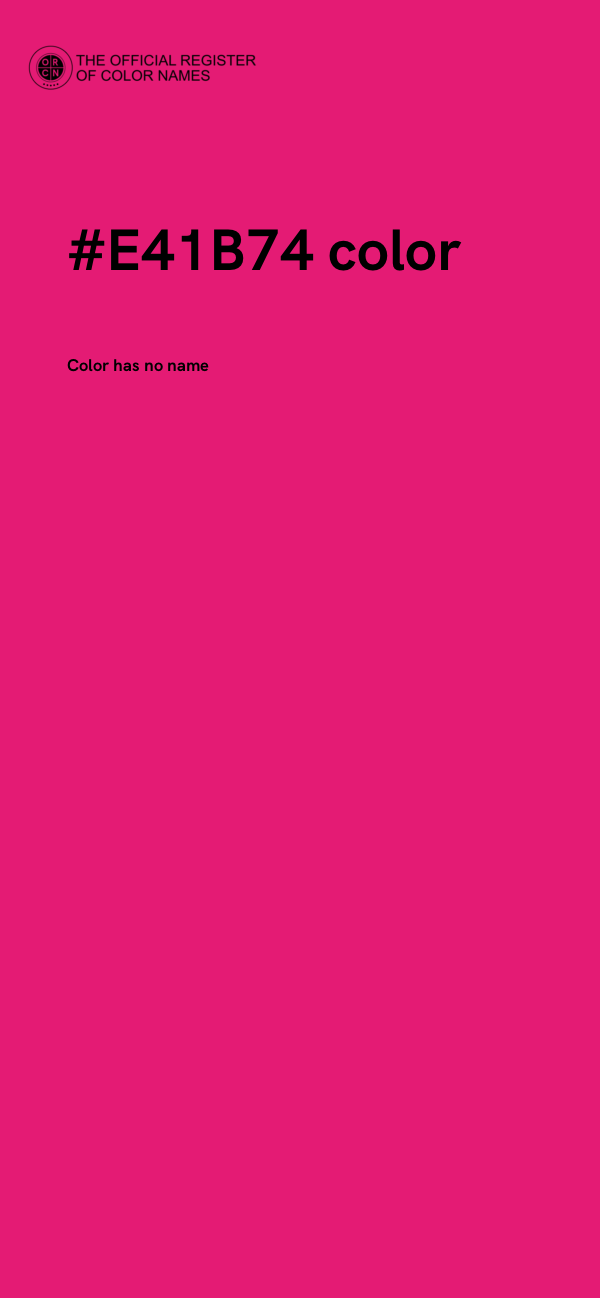 #E41B74 color image
