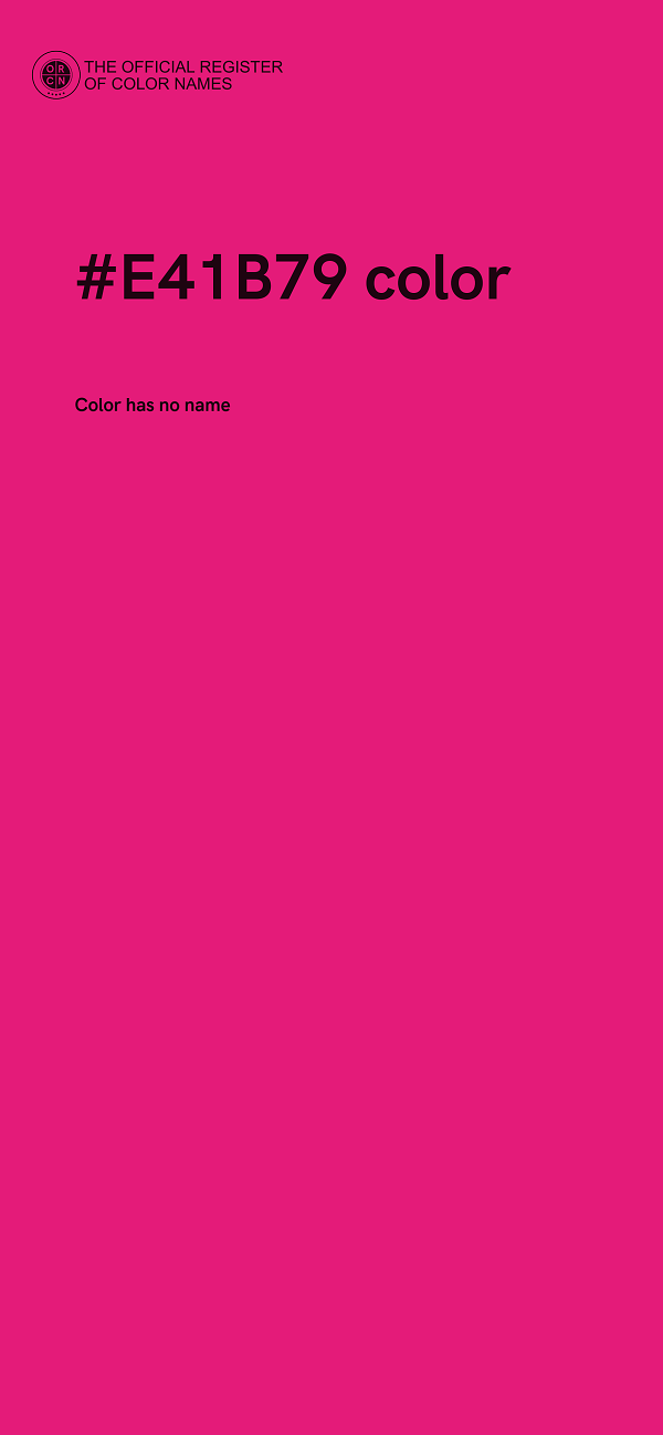 #E41B79 color image