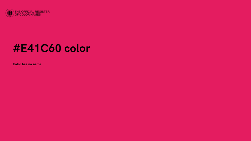 #E41C60 color image