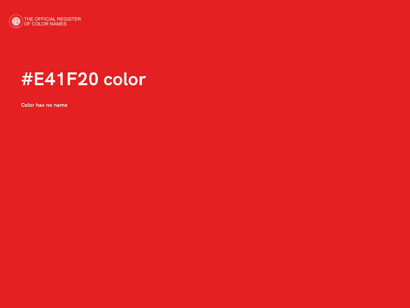 #E41F20 color image