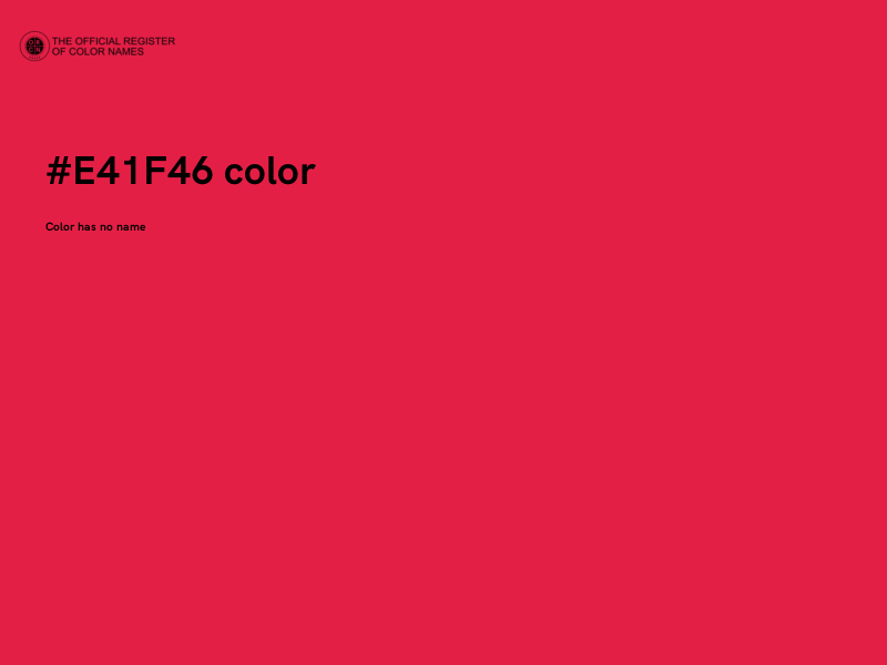 #E41F46 color image