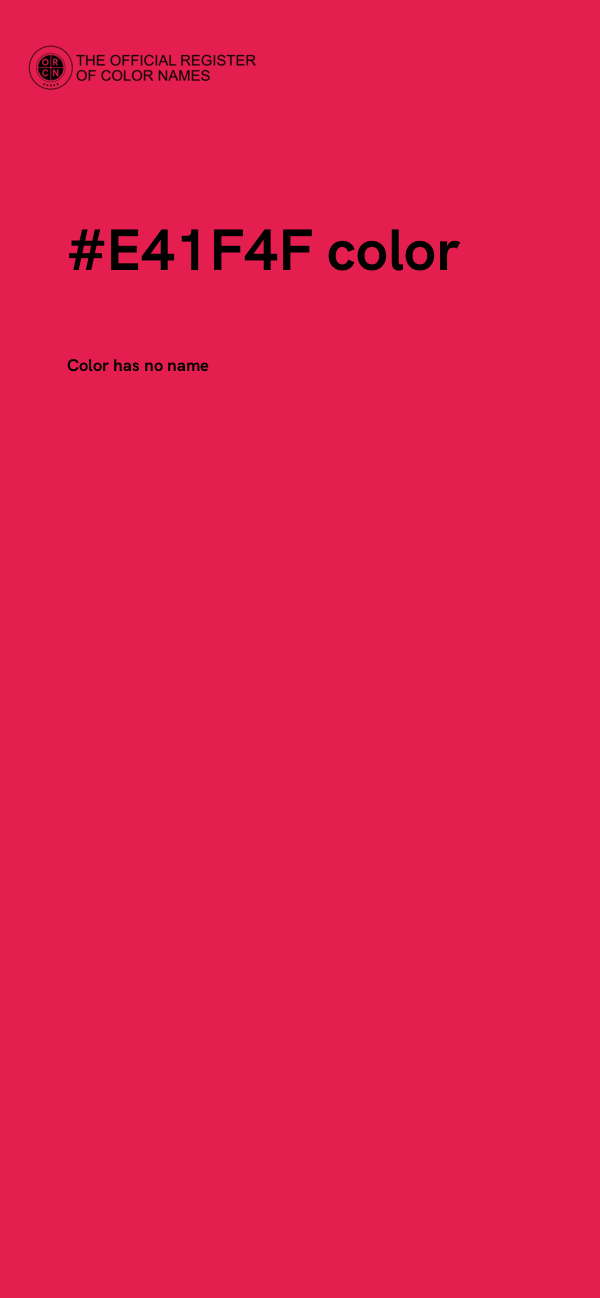 #E41F4F color image