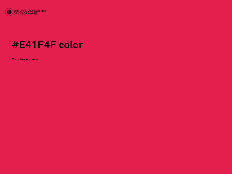 #E41F4F color image