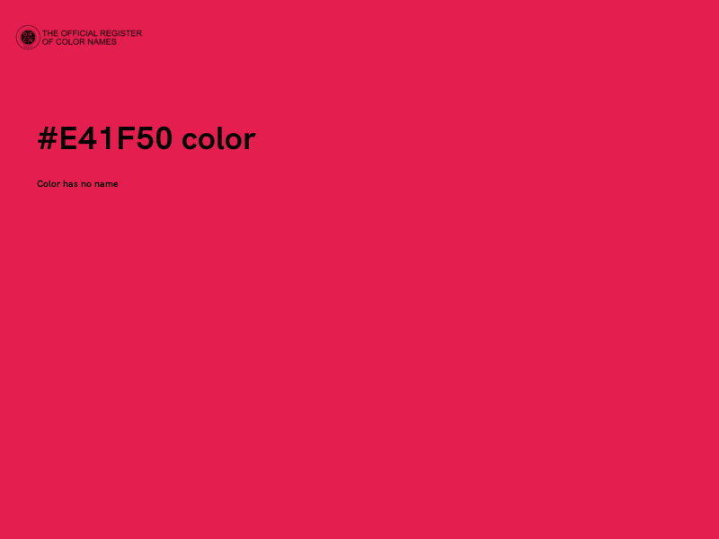 #E41F50 color image