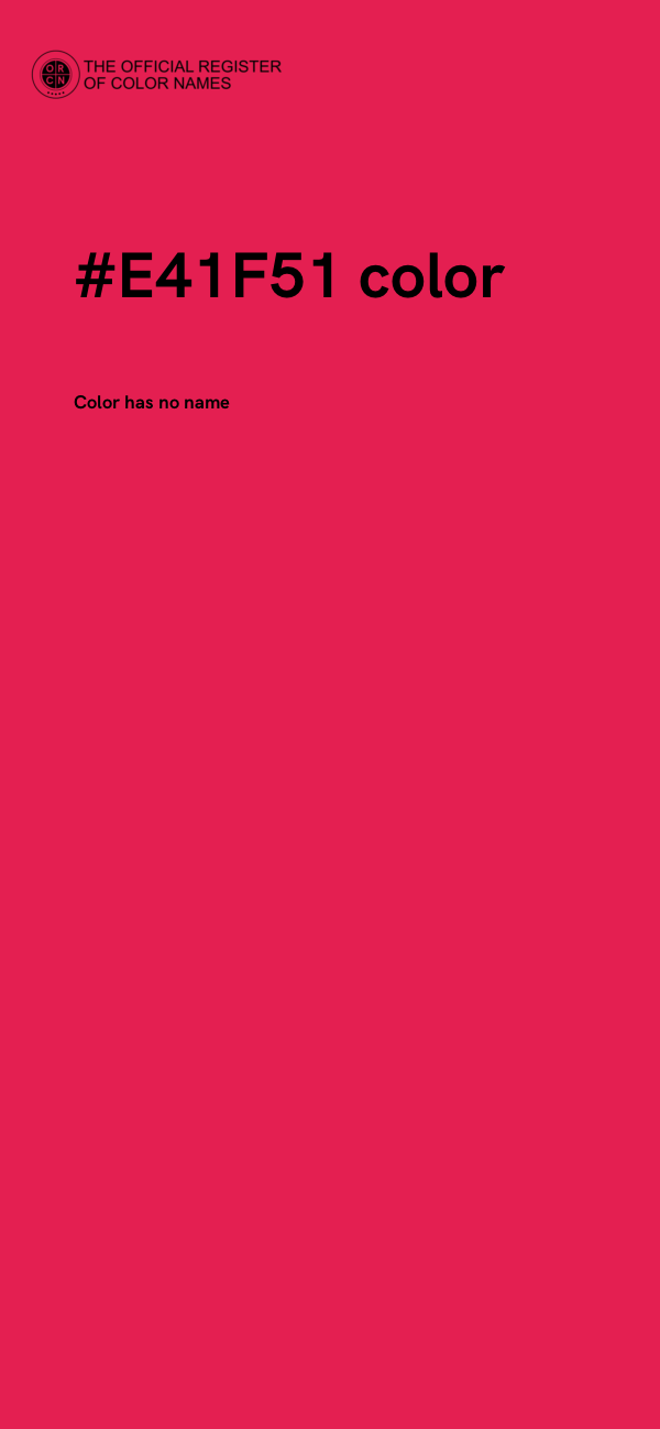 #E41F51 color image
