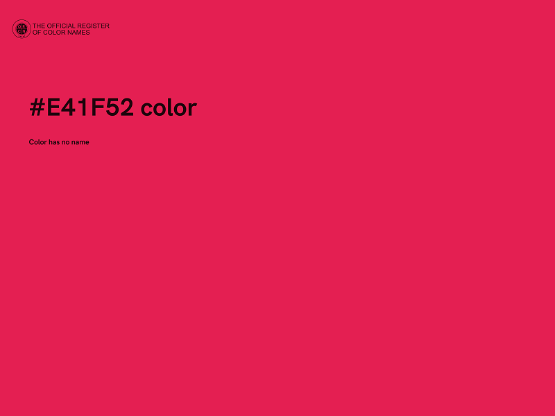 #E41F52 color image