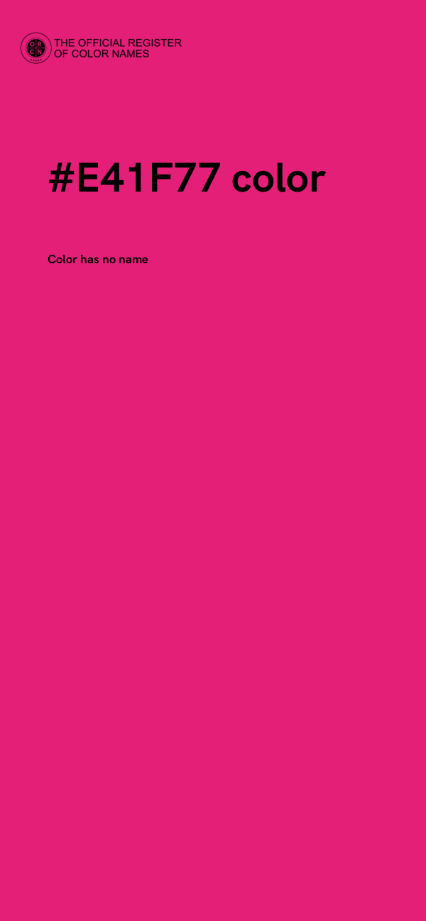 #E41F77 color image