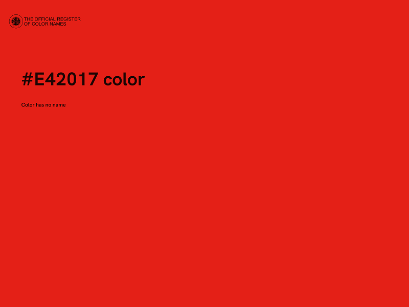 #E42017 color image