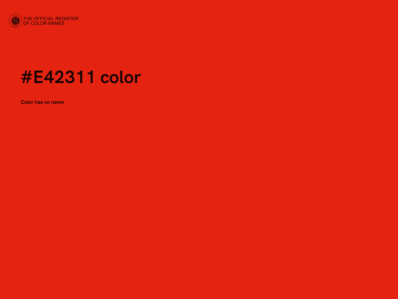 #E42311 color image