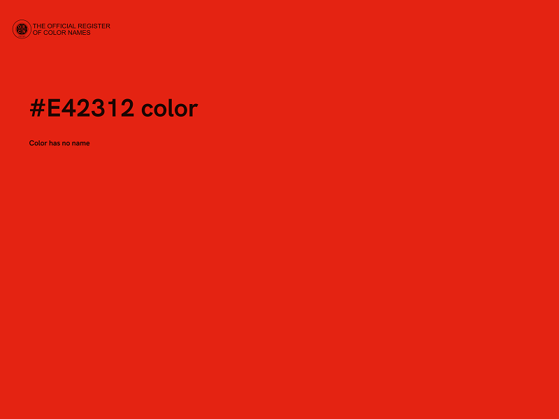 #E42312 color image