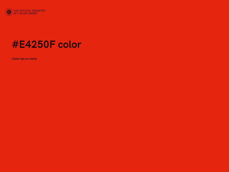 #E4250F color image