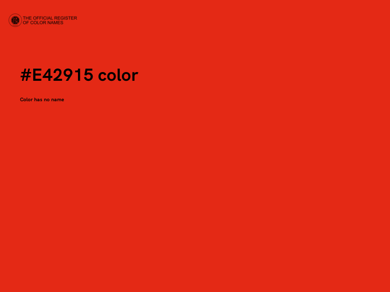 #E42915 color image