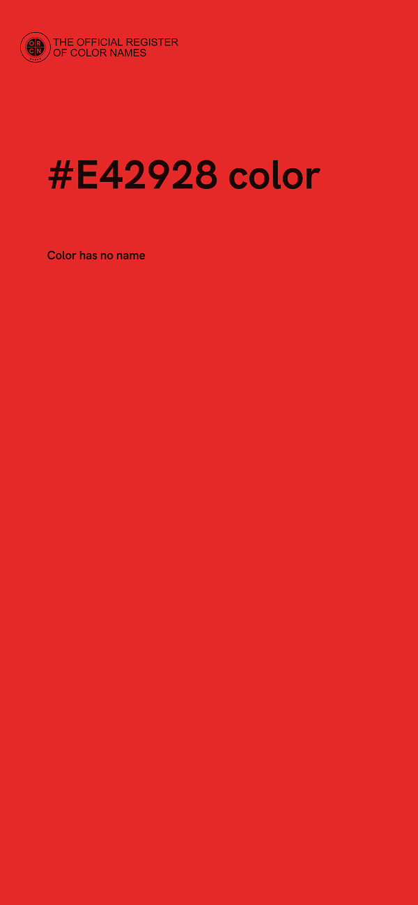 #E42928 color image